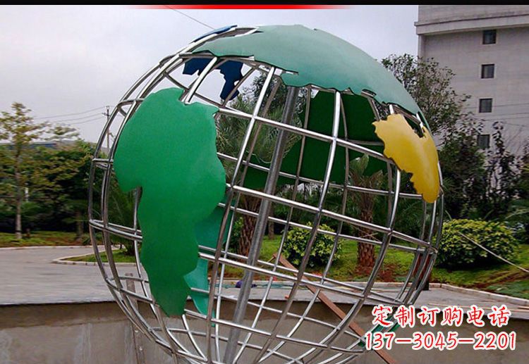 新乡校园不锈钢地球仪造型雕塑