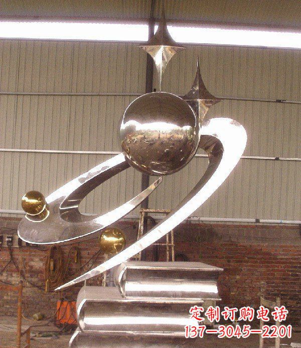 新乡校园不锈钢书籍标志雕塑 (2)