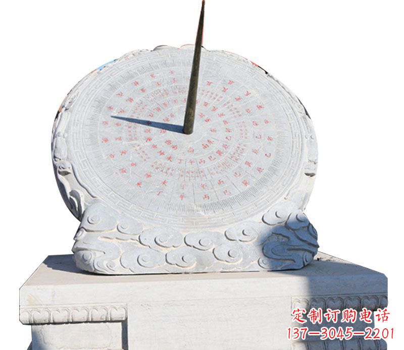 新乡校园大理石日晷景观石雕 (3)