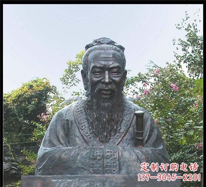 新乡校园大型孔子头像铜雕
