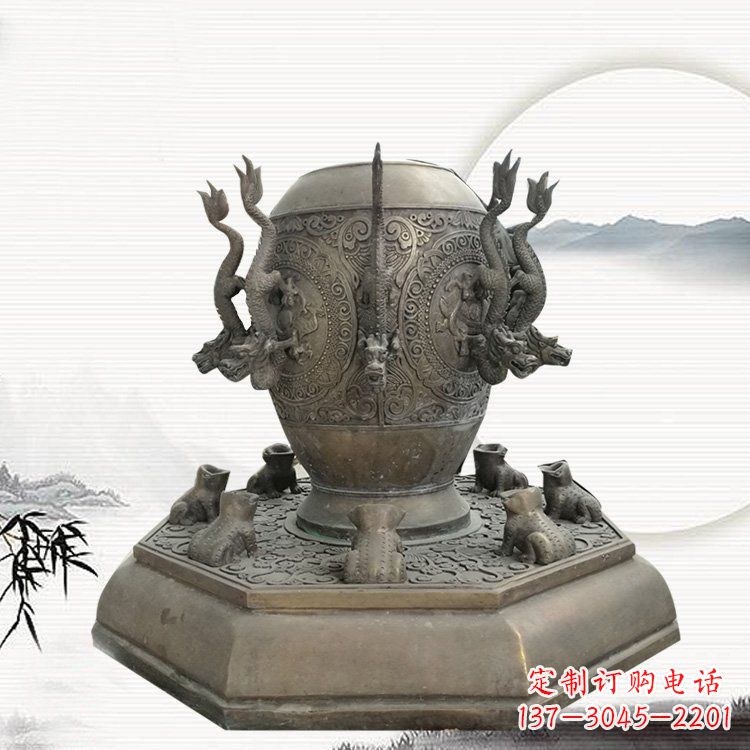 新乡校园地动仪铜雕