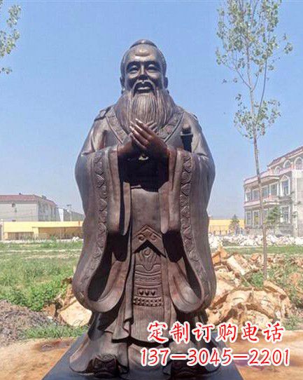 新乡校园孔子雕像 (2)