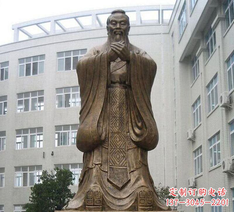 新乡校园孔子铜雕222