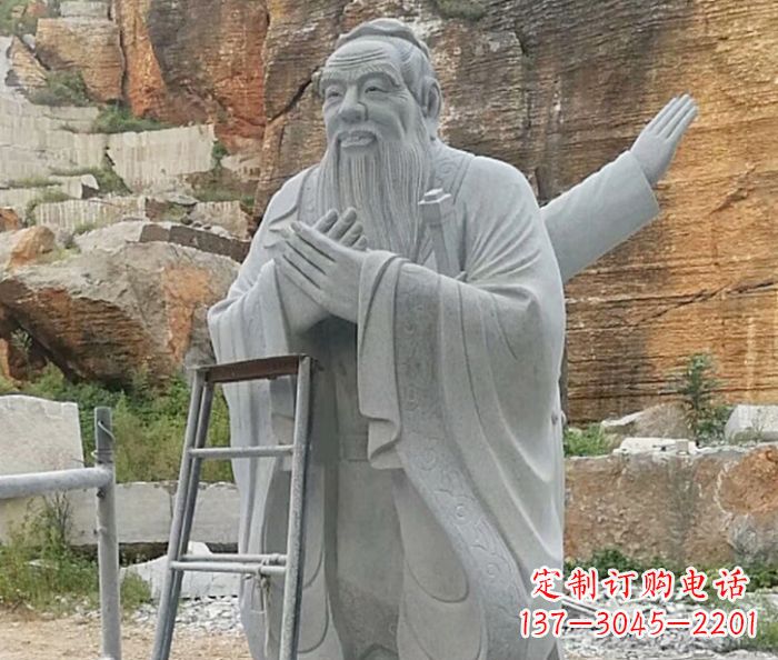 新乡校园人物大理石孔子石雕