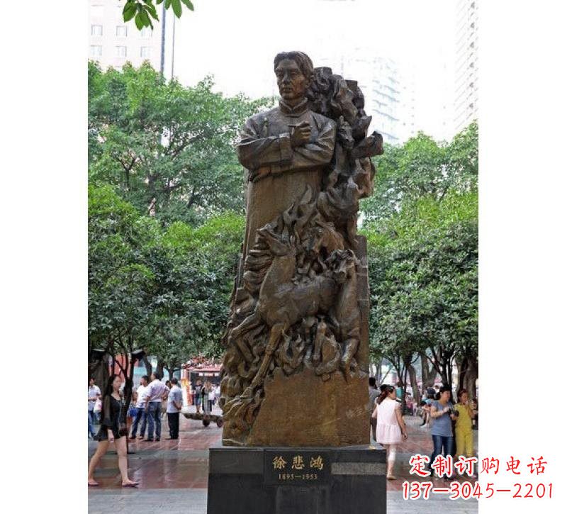 新乡徐悲鸿铜雕