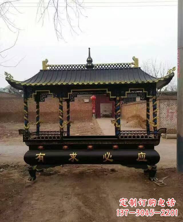 新乡有求必应方形香炉铜雕