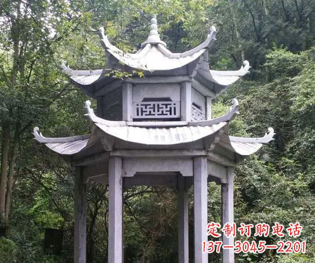 新乡园林仿古石凉亭景观石雕 (3)