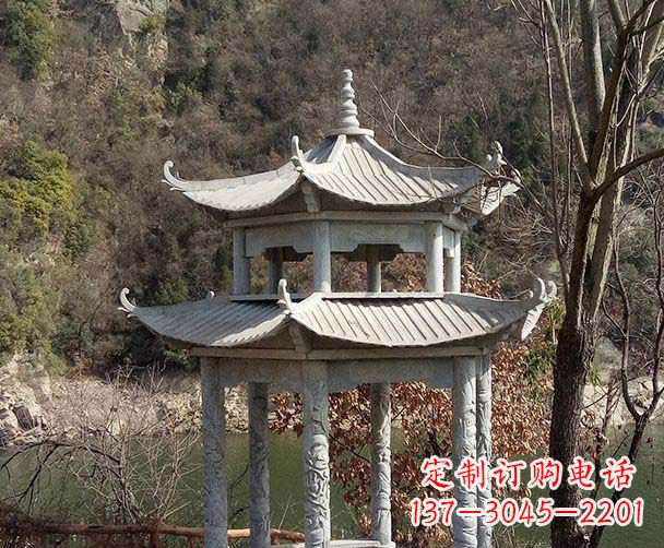 新乡园林仿古双层石雕凉亭