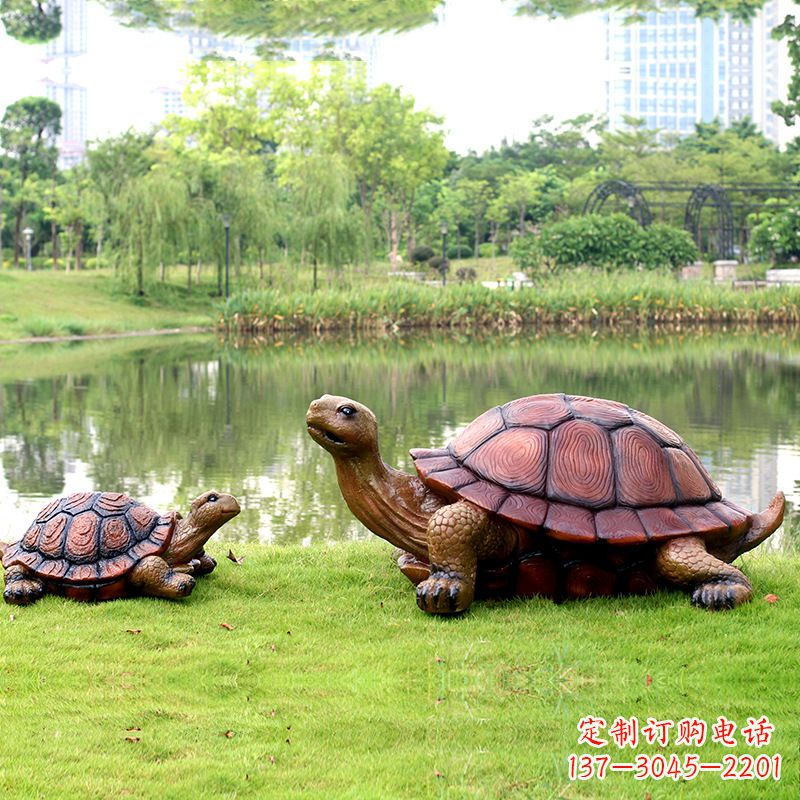 新乡园林仿真乌龟玻璃钢池塘湖泊水景雕塑摆件