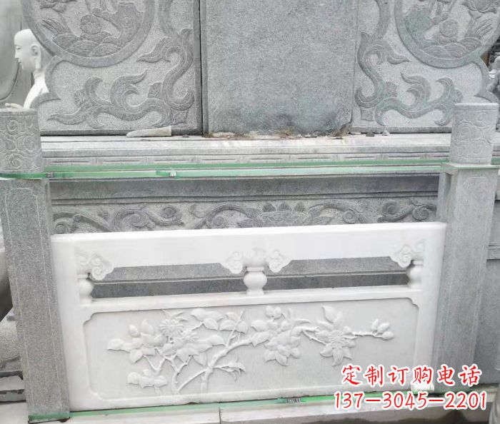 新乡园林汉白玉石浮雕栏板 (3)