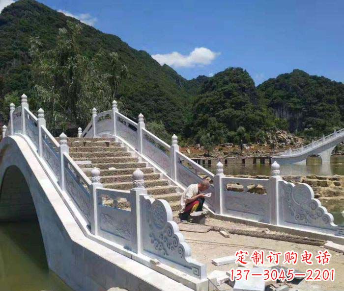 新乡园林景观大理石桥栏板石雕_1