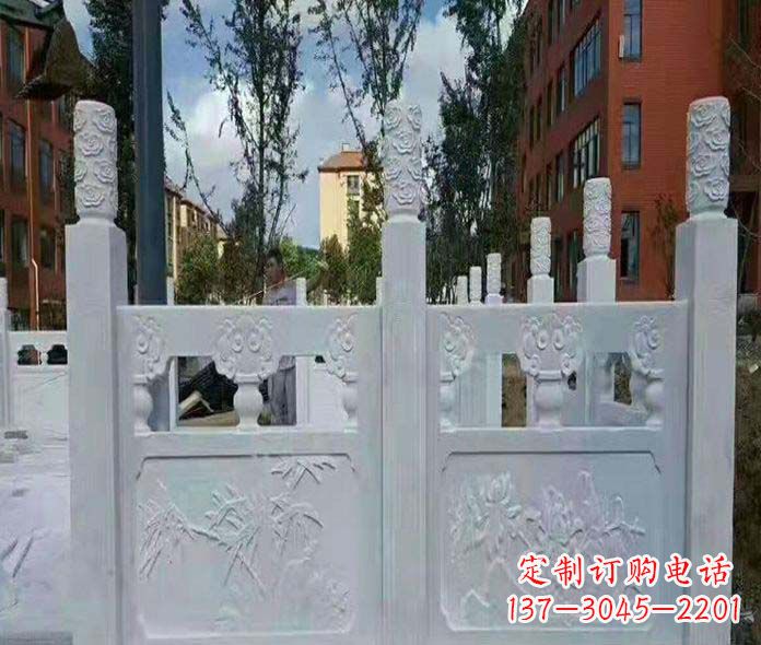 新乡园林景观大理石桥栏板石雕_2