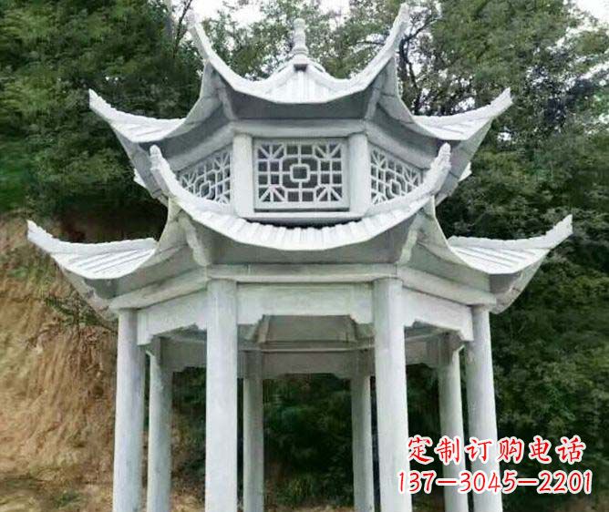 新乡园林景观多层凉亭石雕