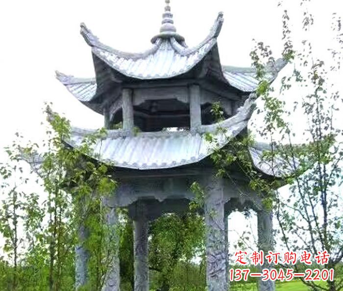 新乡园林景观仿古六角石凉亭