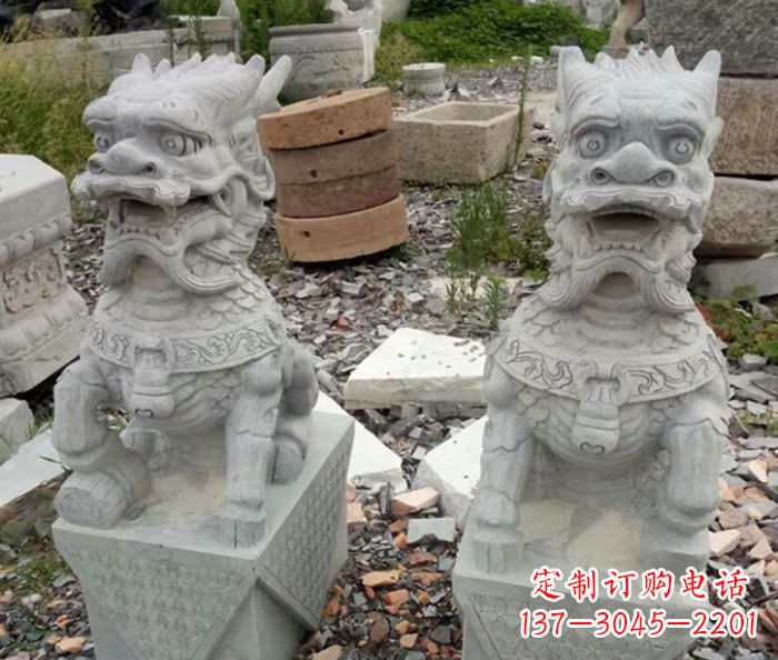 新乡园林景观仿古麒麟石雕