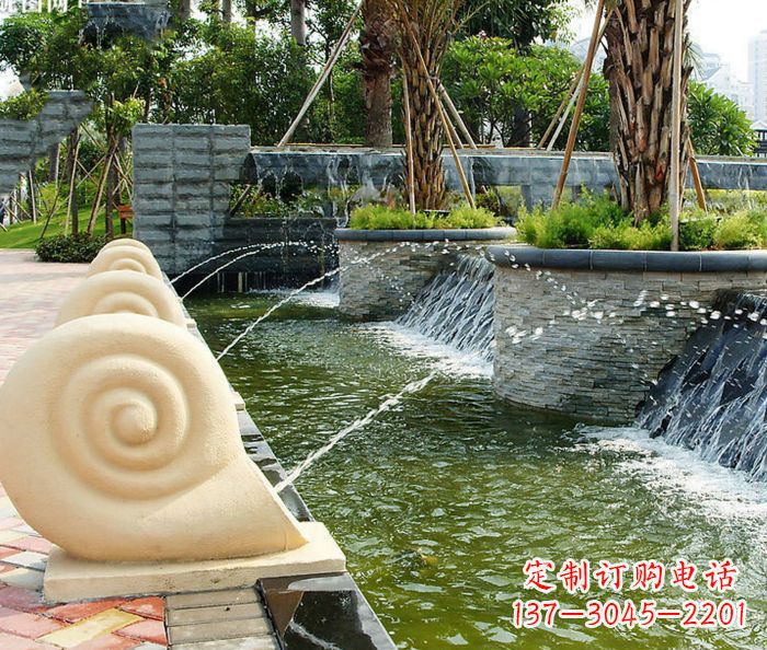 新乡园林景观蜗牛喷泉石雕