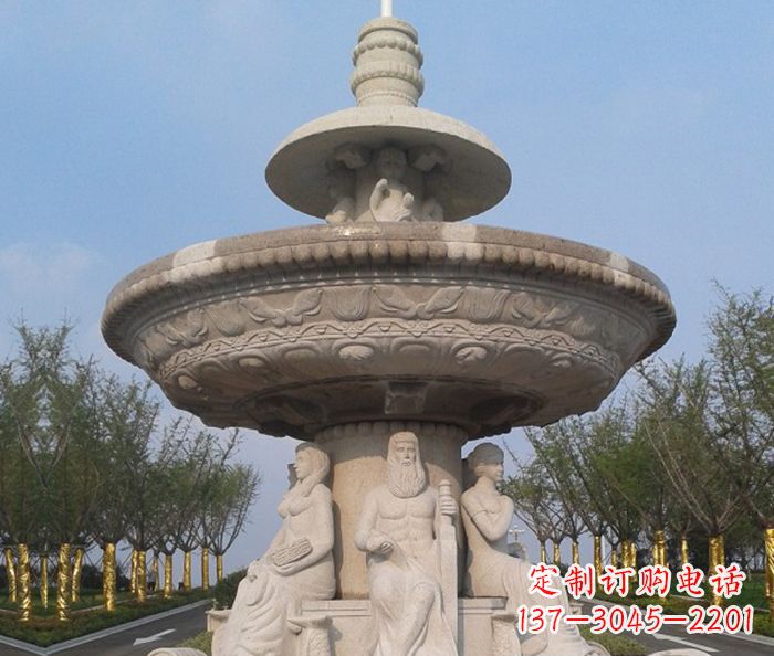新乡园林景观西方人物喷泉石雕 (2)