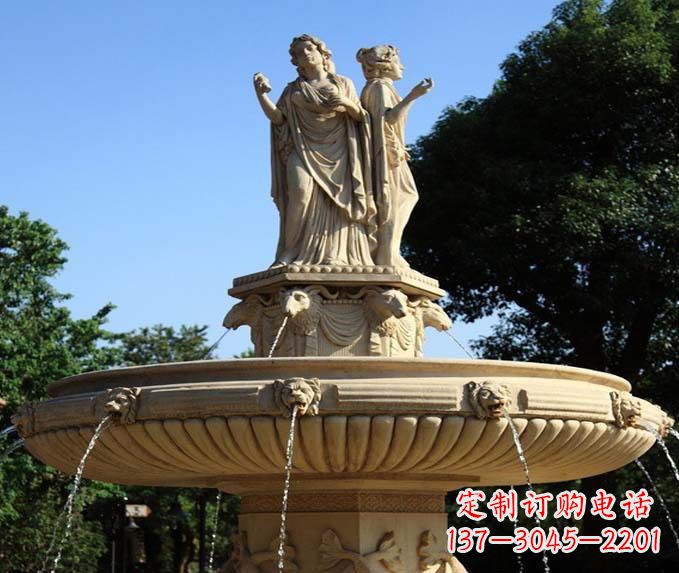 新乡园林景观西方人物喷泉石雕