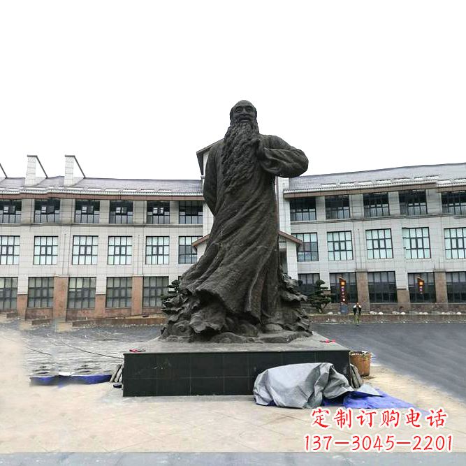 新乡张大千铜雕塑像-景区广场名人雕塑