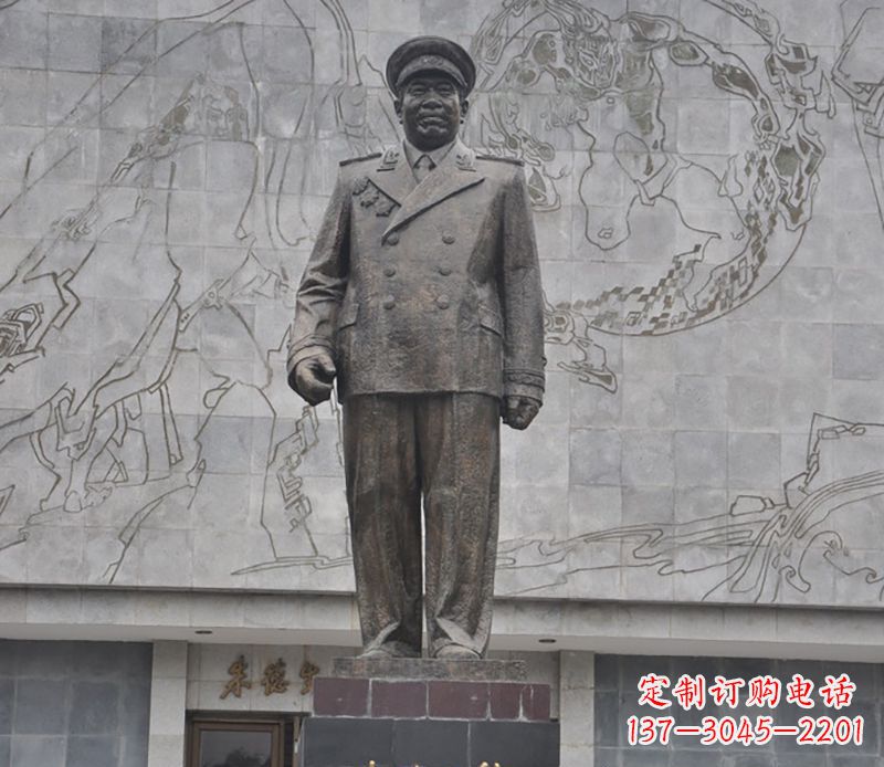 新乡朱德人物铜雕