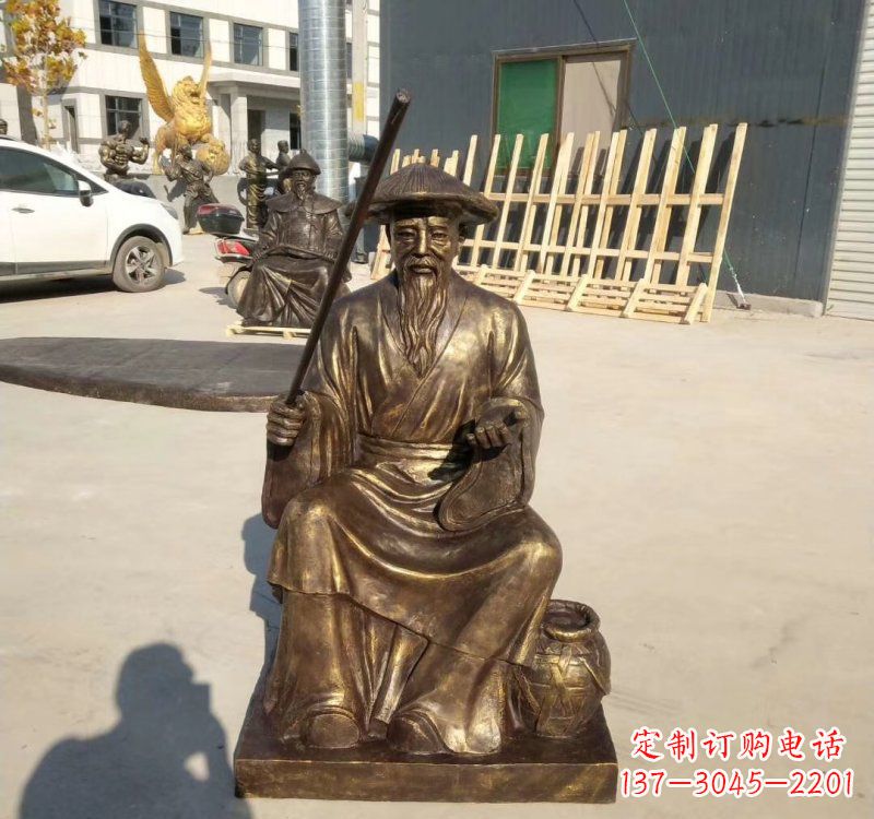 新乡铸铜姜太公钓鱼