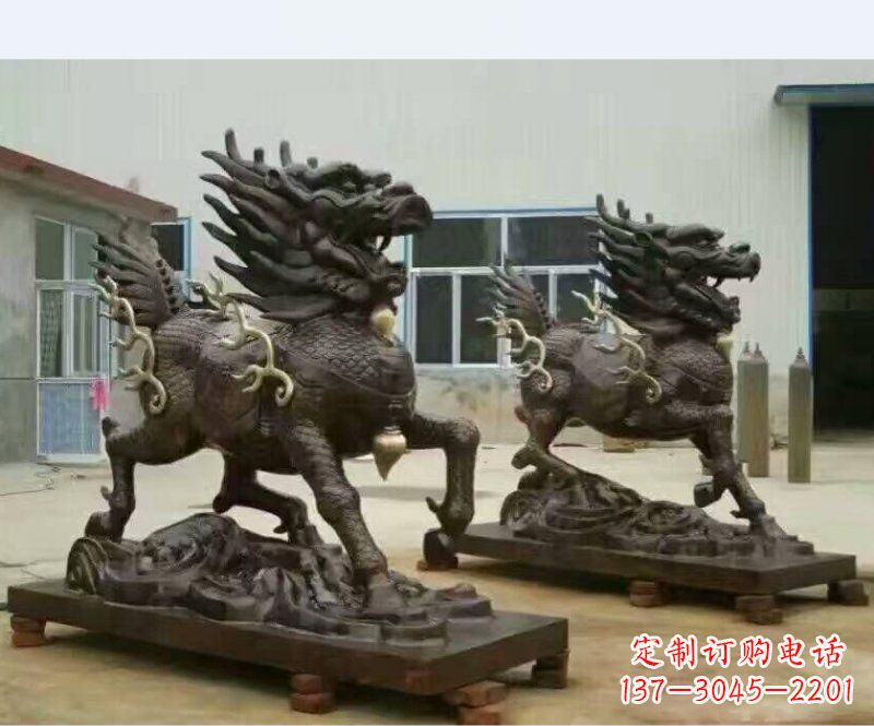 新乡铸铜企业麒麟雕塑