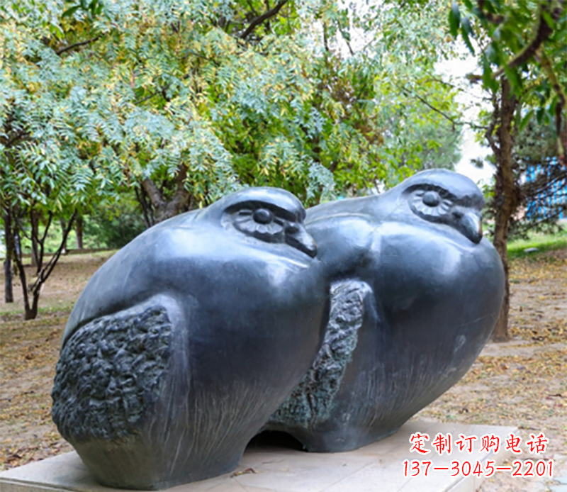 新乡公园鸳鸯景观石雕