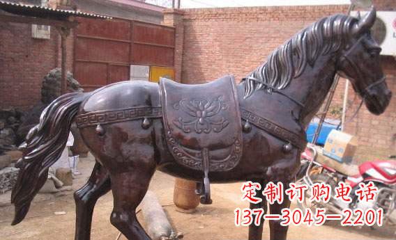 新乡紫铜马公园铜雕