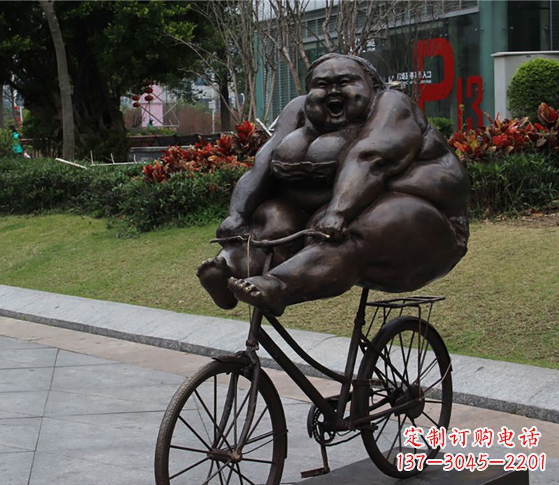 新乡自行车铜雕