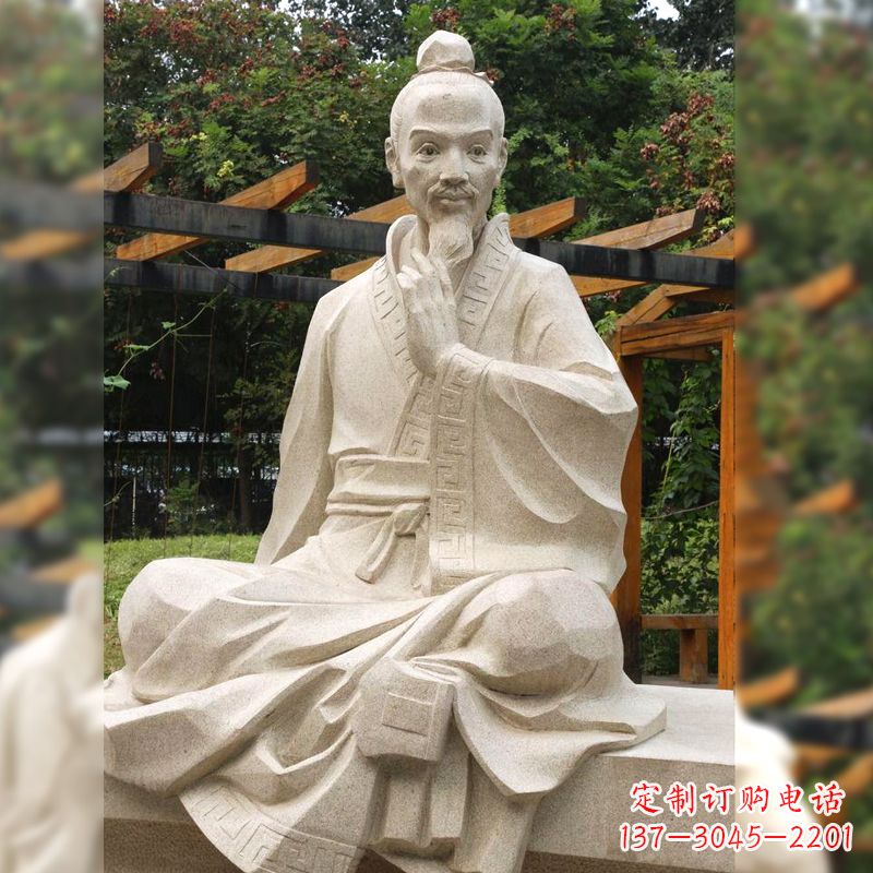新乡祖冲之石雕塑像-园林人物历史名人雕像